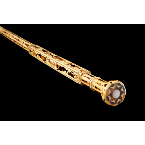 An Exceptional North American Sailors Scrimshaw Whalebone Walking Cane